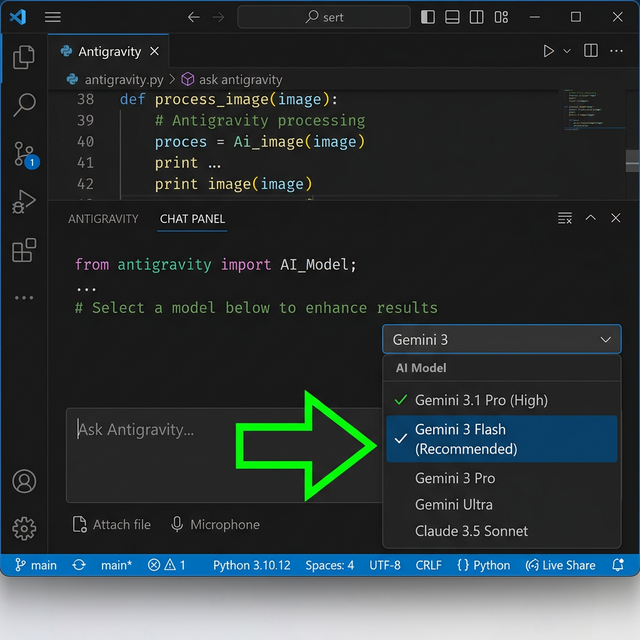モデル選択 — Gemini 3 Flash